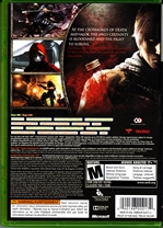 Xbox 360 Ninja Gaiden 3 Back CoverThumbnail